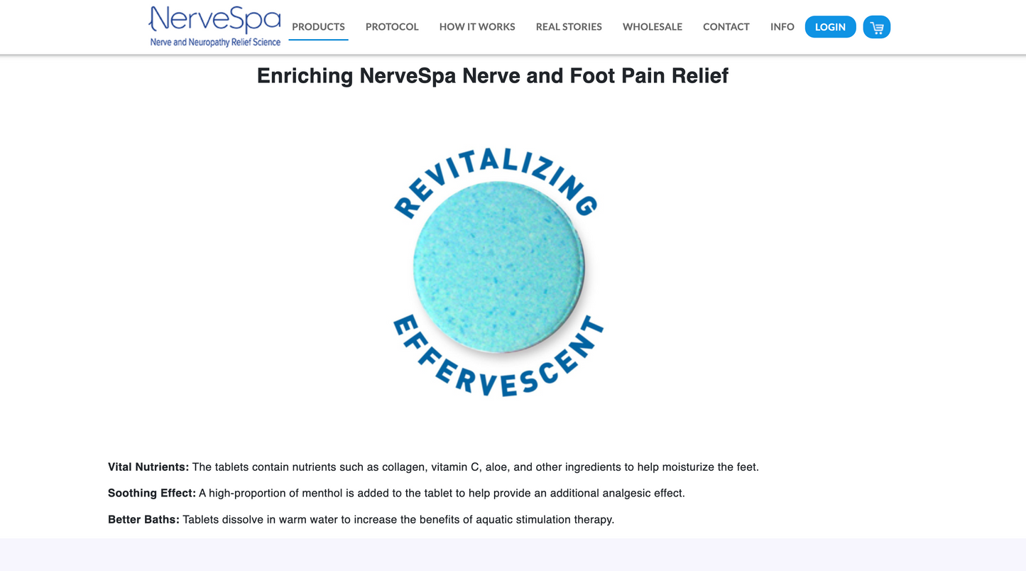 Effervescent Foot Bath Tablets For Neuropathy 3 PACK